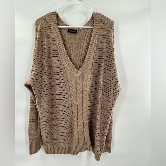 Lane Bryant brown long sleeve sweater size XL - Picture 3 of 9
